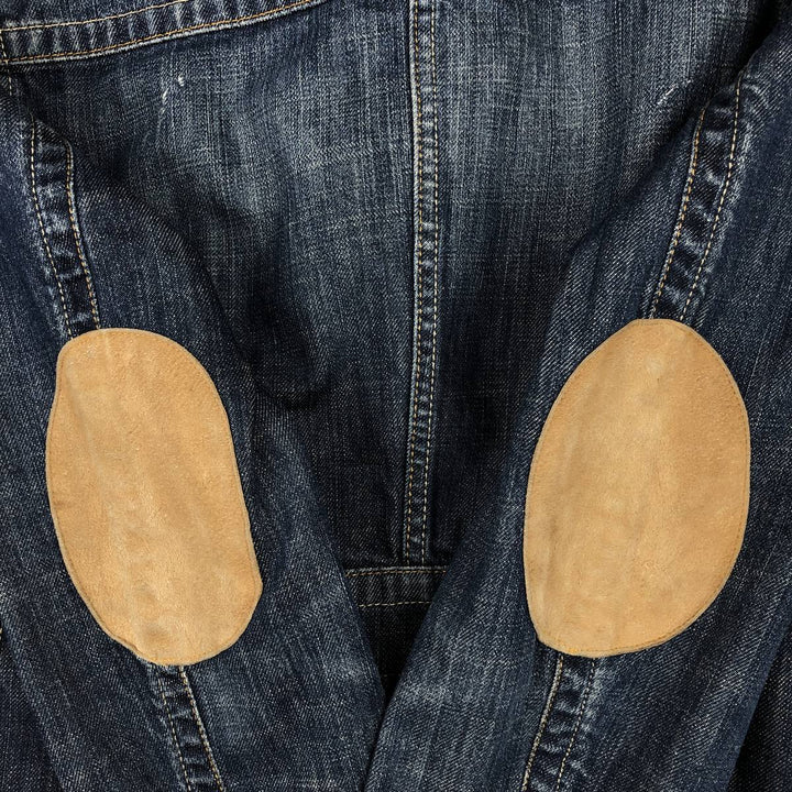 Massimo Dutti denim tailored jacket, women's size S (approx.) cotton blue type Vintage Second Hand