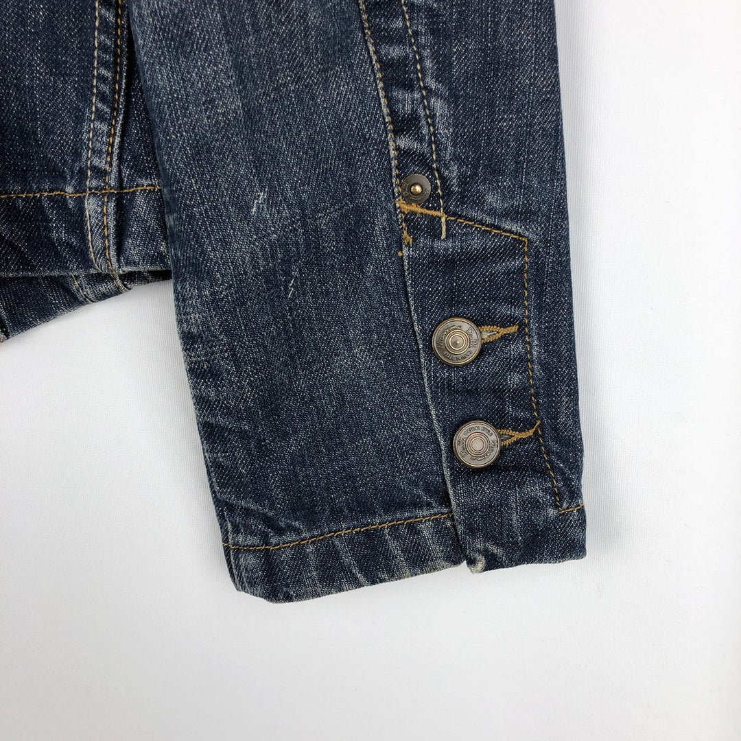 Massimo Dutti denim tailored jacket, women's size S (approx.) cotton blue type Vintage Second Hand