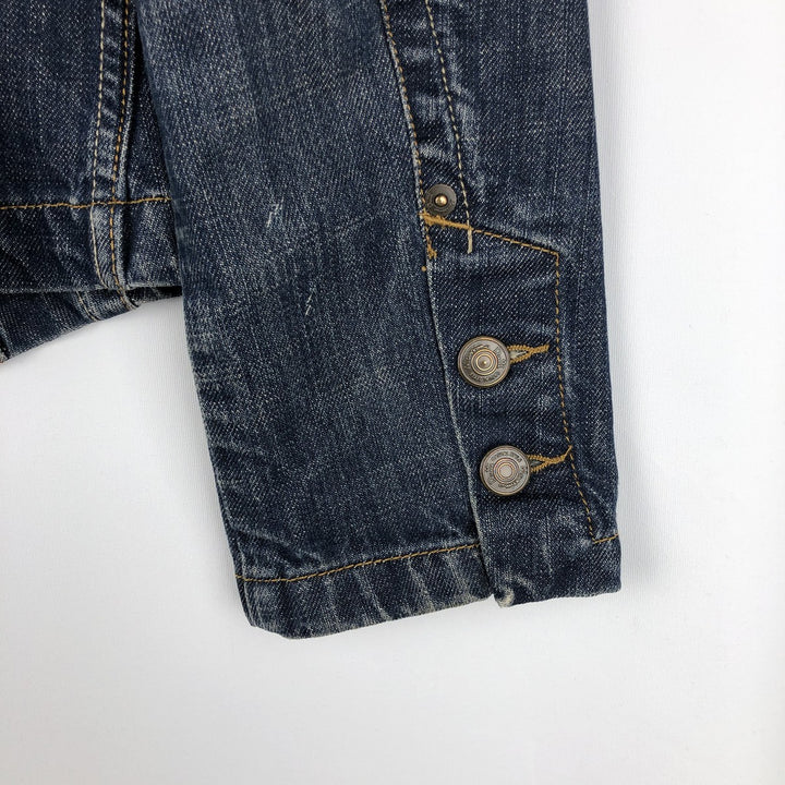 Massimo Dutti denim tailored jacket, women's size S (approx.) cotton blue type Vintage Second Hand