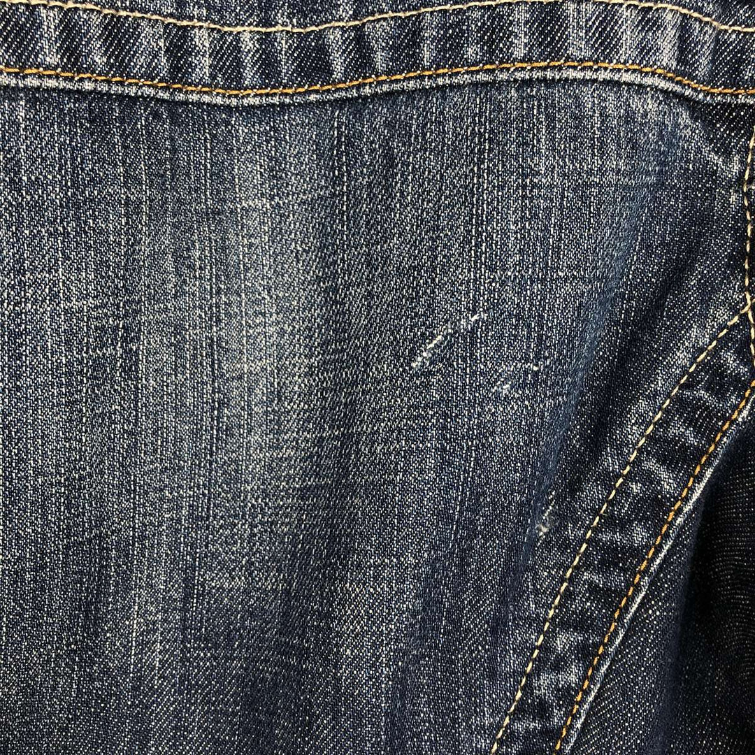 Massimo Dutti denim tailored jacket, women's size S (approx.) cotton blue type Vintage Second Hand