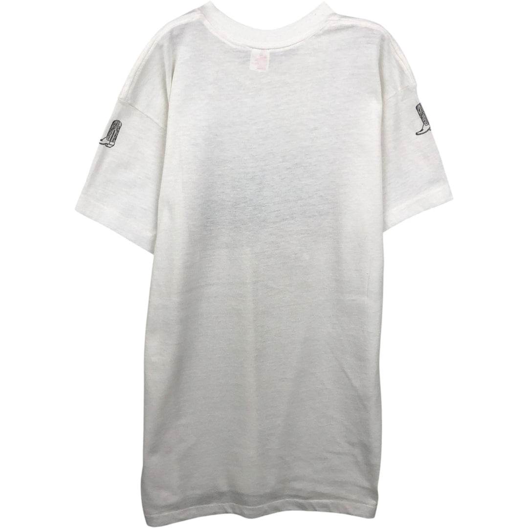 80'S JCPenney Print T-Shirt, Men's Size S (approx.), Vintage polyester white type Vintage Second Hand