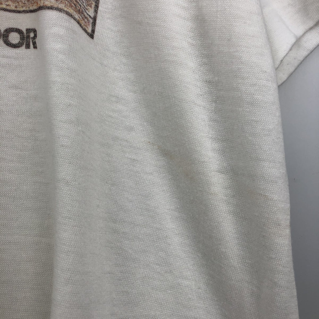 80'S JCPenney Print T-Shirt, Men's Size S (approx.), Vintage polyester white type Vintage Second Hand