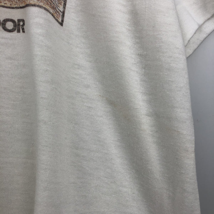 80'S JCPenney Print T-Shirt, Men's Size S (approx.), Vintage polyester white type Vintage Second Hand