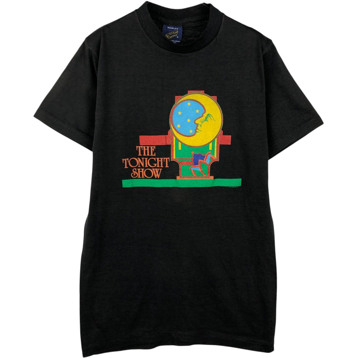80'S SNEAKERS Print T-Shirt, Made in USA, Women's Size M (Equivalent), Vintage cotton black type Vintage Second Hand