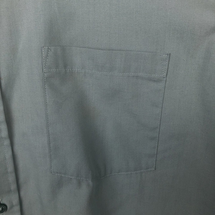 1990'S Van Heusen Classic Collection Long-Sleeve Poly-Cotton Shirt, Made in USA, Men's Size L (Equivalent), Vintage cotton Mint green Vintage Second Hand