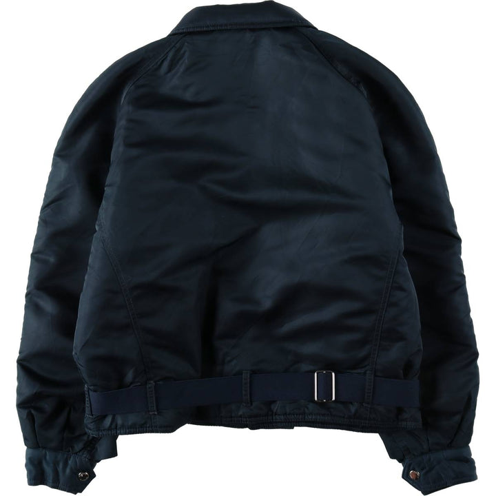 1990'S Schott padded fireman jacket, women's size L equivalent, vintage. unclear navy blue type Vintage Second Hand