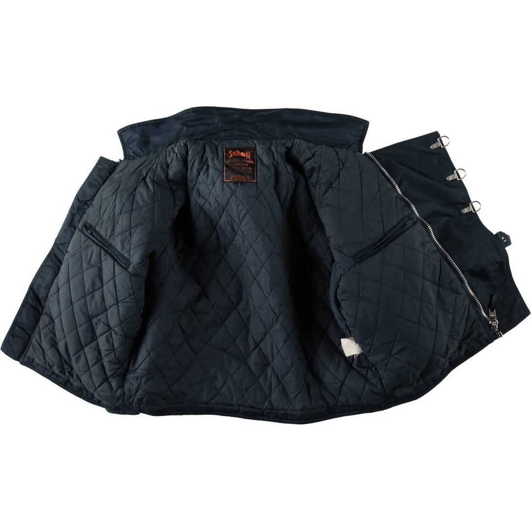 1990'S Schott padded fireman jacket, women's size L equivalent, vintage. unclear navy blue type Vintage Second Hand
