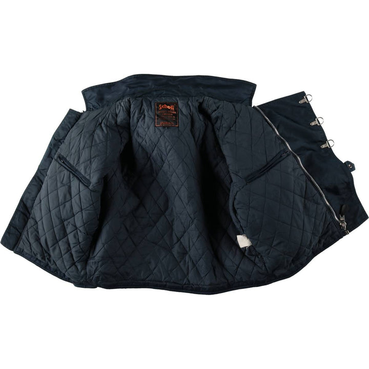 1990'S Schott padded fireman jacket, women's size L equivalent, vintage. unclear navy blue type Vintage Second Hand
