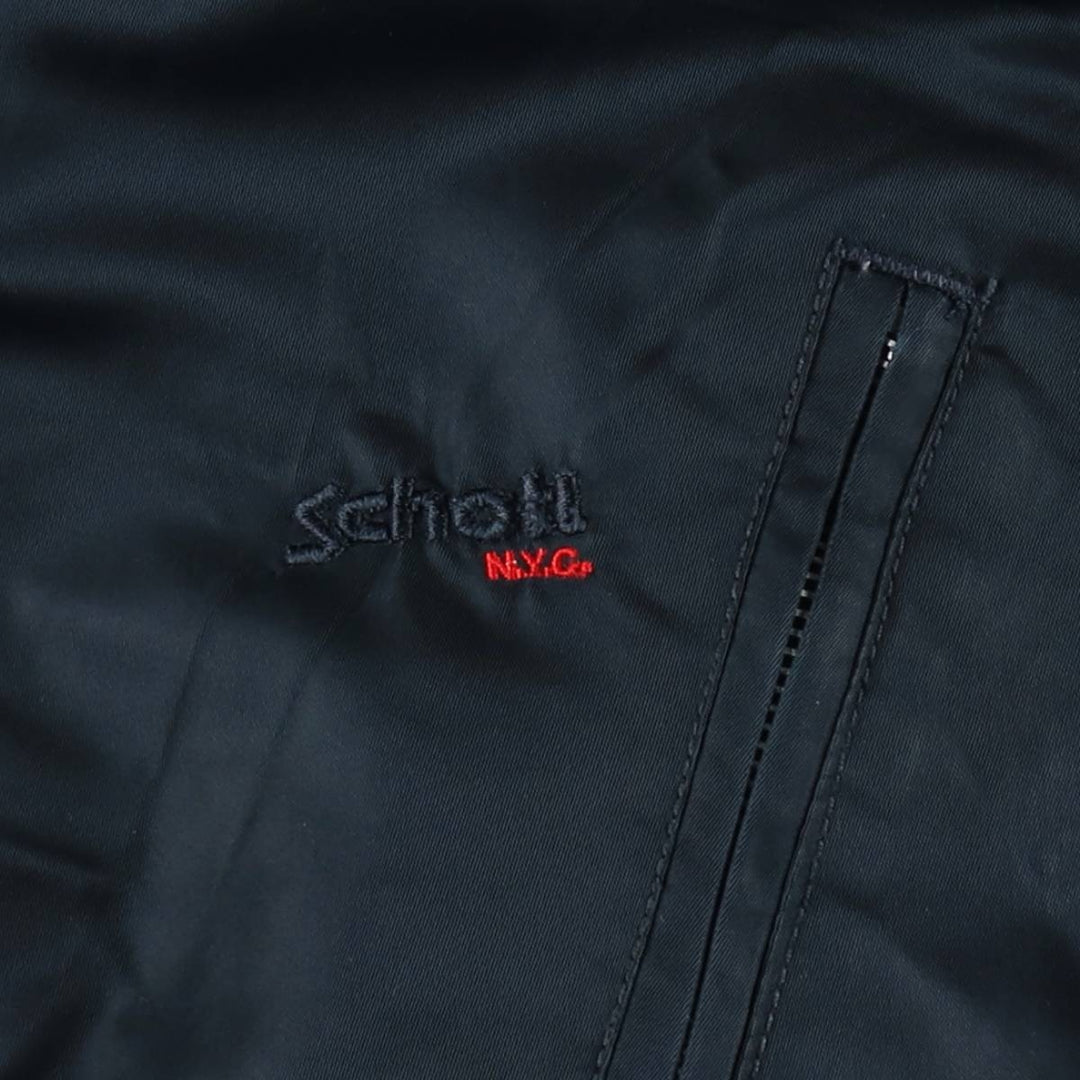 1990'S Schott padded fireman jacket, women's size L equivalent, vintage. unclear navy blue type Vintage Second Hand