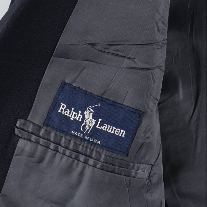 1990'S Ralph Lauren POLO by Ralph Lauren Navy Blazer Tailored Jacket, Made in USA, Women's Size M (approx.), Vintage unclear navy blue type Vintage Second Hand