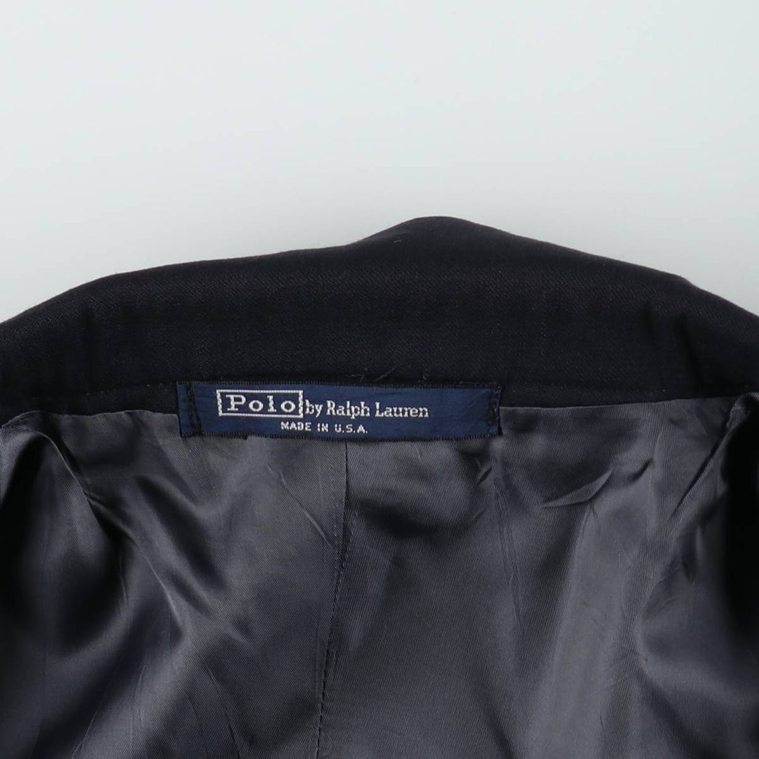 1990'S Ralph Lauren POLO by Ralph Lauren Navy Blazer Tailored Jacket, Made in USA, Women's Size M (approx.), Vintage unclear navy blue type Vintage Second Hand