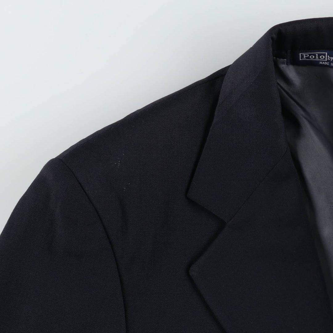 1990'S Ralph Lauren POLO by Ralph Lauren Navy Blazer Tailored Jacket, Made in USA, Women's Size M (approx.), Vintage unclear navy blue type Vintage Second Hand