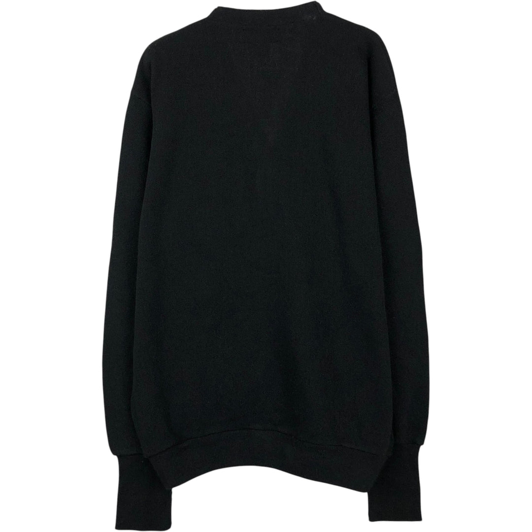 Arnold Palmer acrylic knit cardigan, made in the USA, men's size L equivalent. acrylic black type Vintage Second Hand