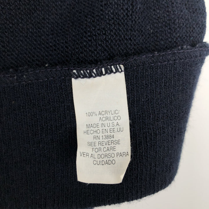 IZOD Acrylic Knit Cardigan Made in USA Men's Size L acrylic navy blue type Vintage Second Hand