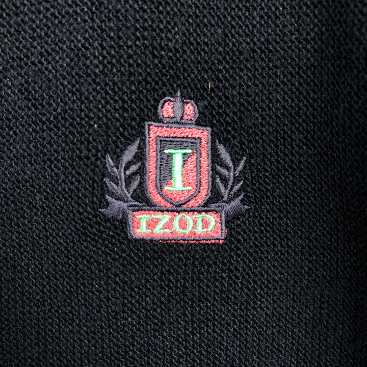 IZOD Acrylic Knit Cardigan Made in USA Men's Size L acrylic navy blue type Vintage Second Hand