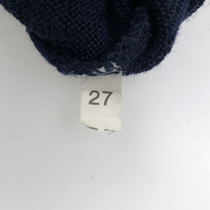 St.Michael wool x acrylic knit cardigan, made in England, men's size XL equivalent. wool navy blue type Vintage Second Hand