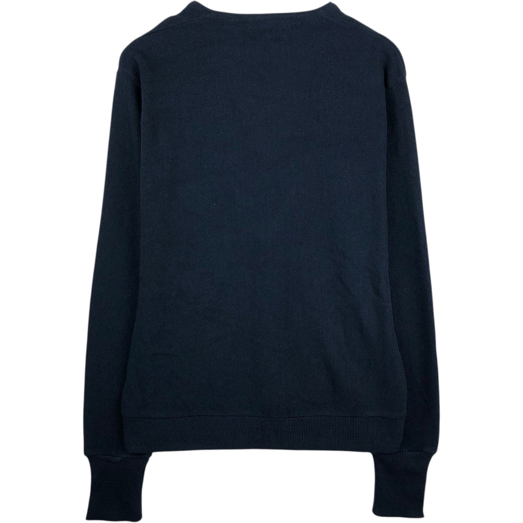 Vintage 90'S IZOD acrylic knit cardigan, made in the USA, size M, men's acrylic navy blue type Vintage Second Hand