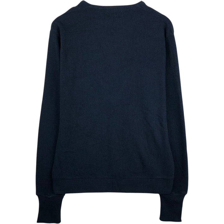 Vintage 90'S IZOD acrylic knit cardigan, made in the USA, size M, men's acrylic navy blue type Vintage Second Hand