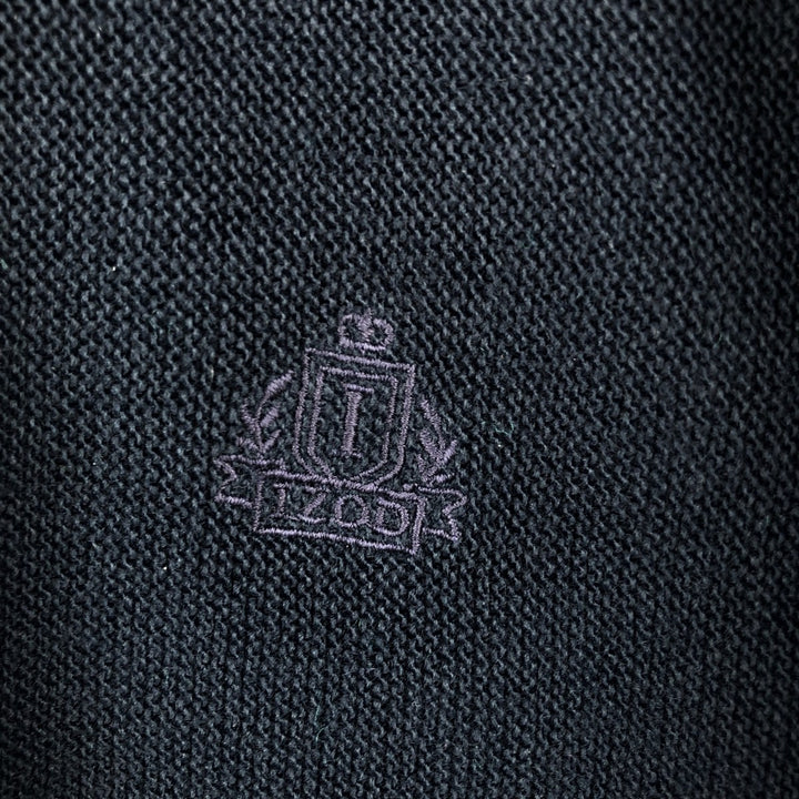 Vintage 90'S IZOD acrylic knit cardigan, made in the USA, size M, men's acrylic navy blue type Vintage Second Hand