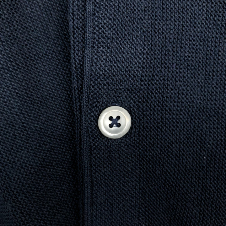 Vintage 90'S IZOD acrylic knit cardigan, made in the USA, size M, men's acrylic navy blue type Vintage Second Hand