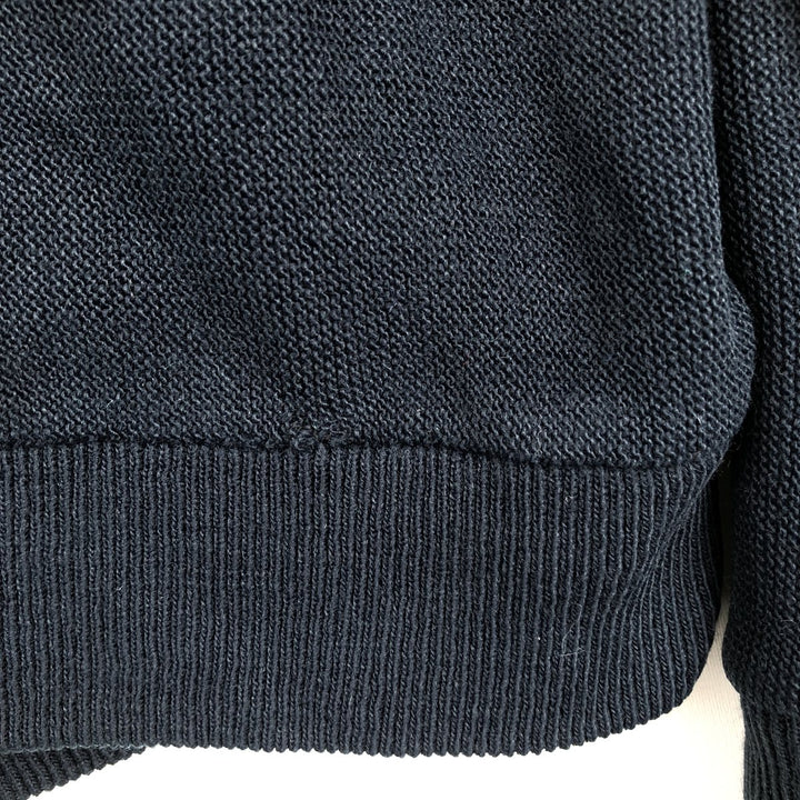Vintage 90'S IZOD acrylic knit cardigan, made in the USA, size M, men's acrylic navy blue type Vintage Second Hand