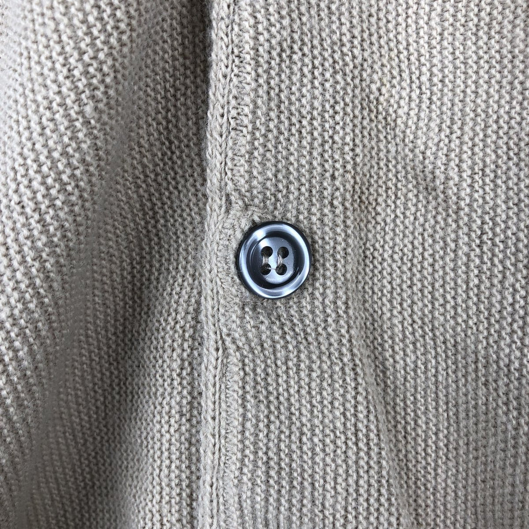 Cypress Links Acrylic Knit Cardigan, Made in USA, Men's Size L acrylic Beige type Vintage Second Hand