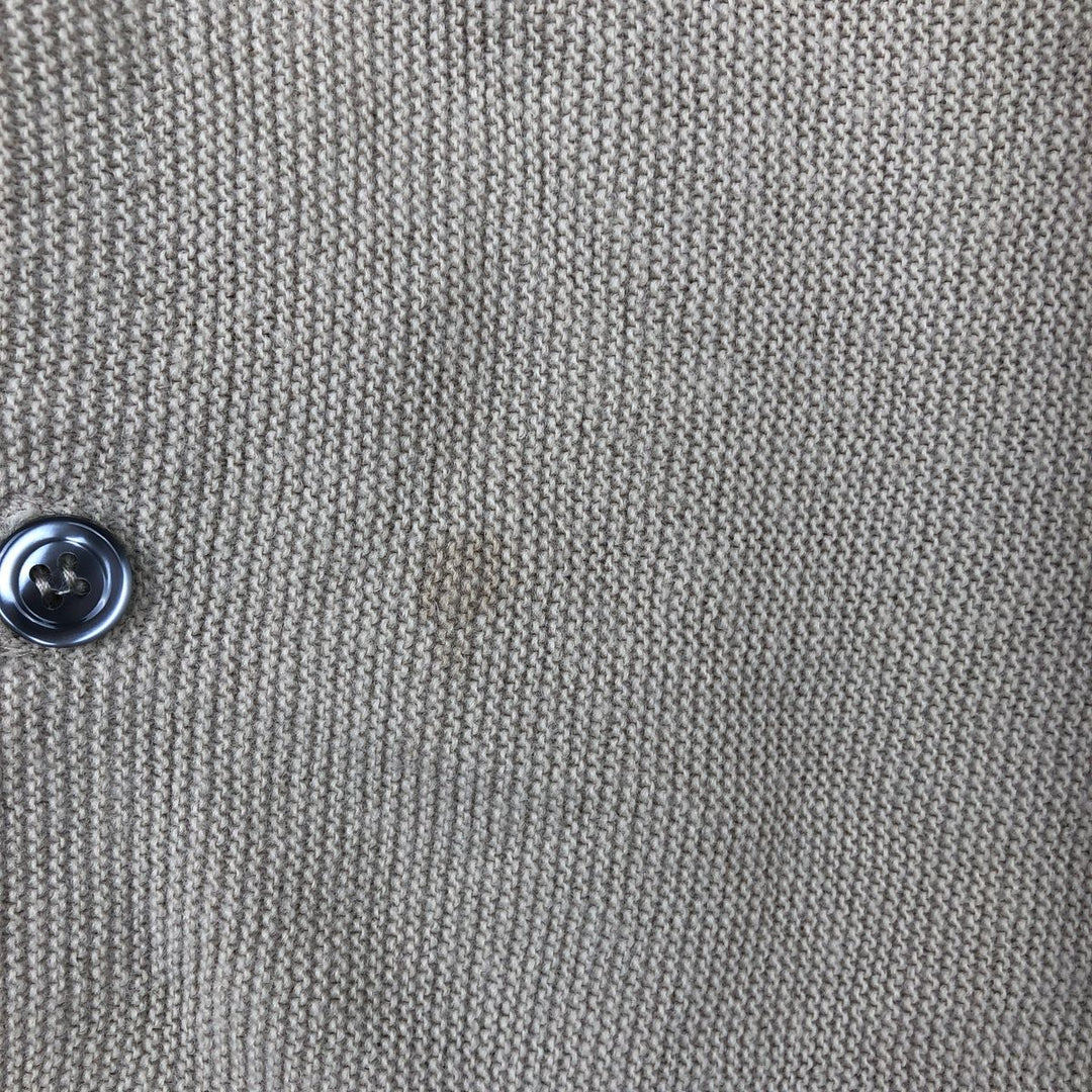 Cypress Links Acrylic Knit Cardigan, Made in USA, Men's Size L acrylic Beige type Vintage Second Hand