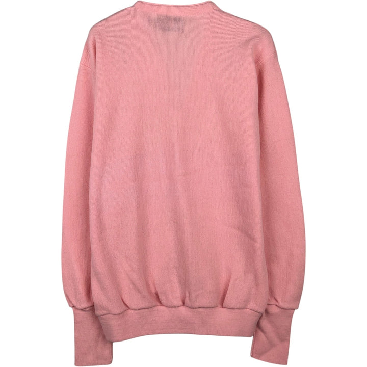Par Four Acrylic Knit Cardigan, Made in USA, Men's Size M acrylic pink type Vintage Second Hand