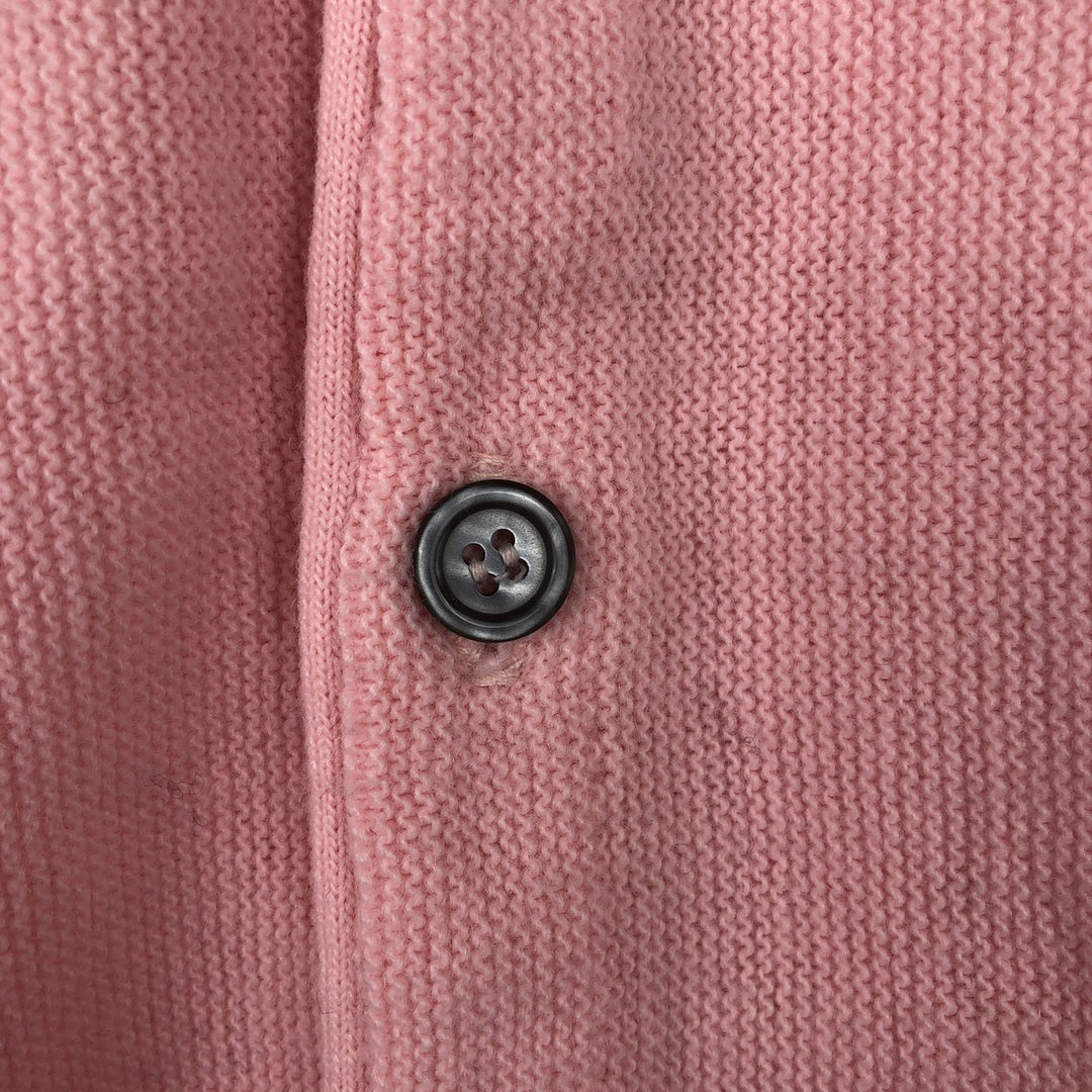 Par Four Acrylic Knit Cardigan, Made in USA, Men's Size M acrylic pink type Vintage Second Hand