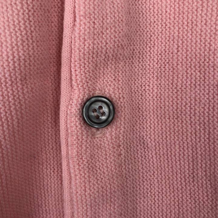 Par Four Acrylic Knit Cardigan, Made in USA, Men's Size M acrylic pink type Vintage Second Hand