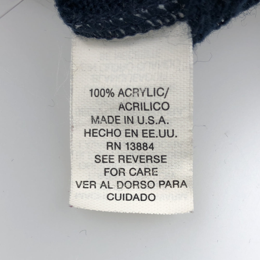 90'S IZOD Acrylic Knit Cardigan Made in USA Men's M Size Vintage acrylic navy blue type Vintage Second Hand