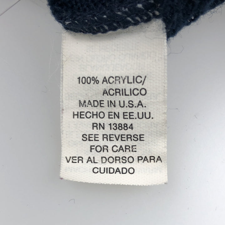 90'S IZOD Acrylic Knit Cardigan Made in USA Men's M Size Vintage acrylic navy blue type Vintage Second Hand