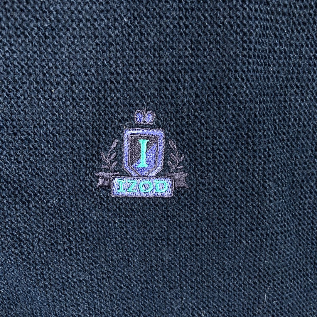 90'S IZOD Acrylic Knit Cardigan Made in USA Men's M Size Vintage acrylic navy blue type Vintage Second Hand