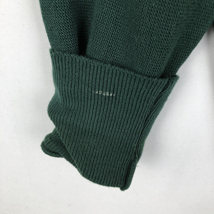 90'S IZOD Acrylic Knit Cardigan Made in USA Men's M Size Vintage acrylic green type Vintage Second Hand