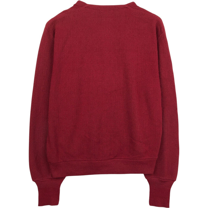 70s-80'S ROBERT BRUCE ARNOLD PALMER Acrylic Knit Cardigan, Made in USA, Men's Size L (Equivalent), Vintage Oron Acrylic bordeaux Vintage Second Hand