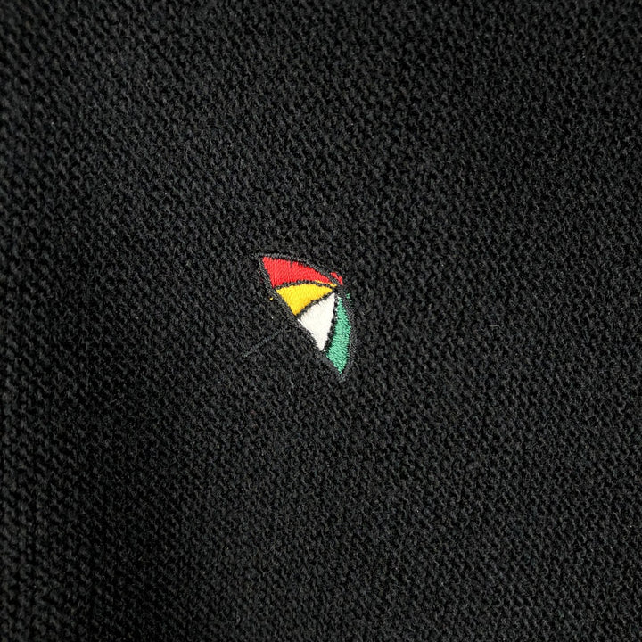 1990'S Arnold Palmer Acrylic Knit Cardigan, Made in USA, Men's Size XL (approx.), Vintage acrylic black type Vintage Second Hand