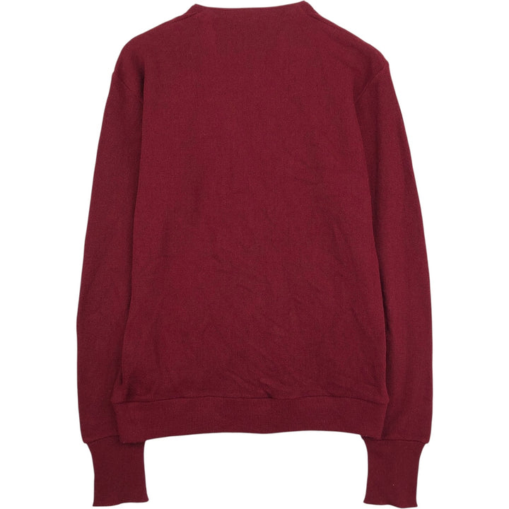 Vintage 1980'S Jantzen knit cardigan, made in the USA, size L, men's unclear bordeaux Vintage Second Hand