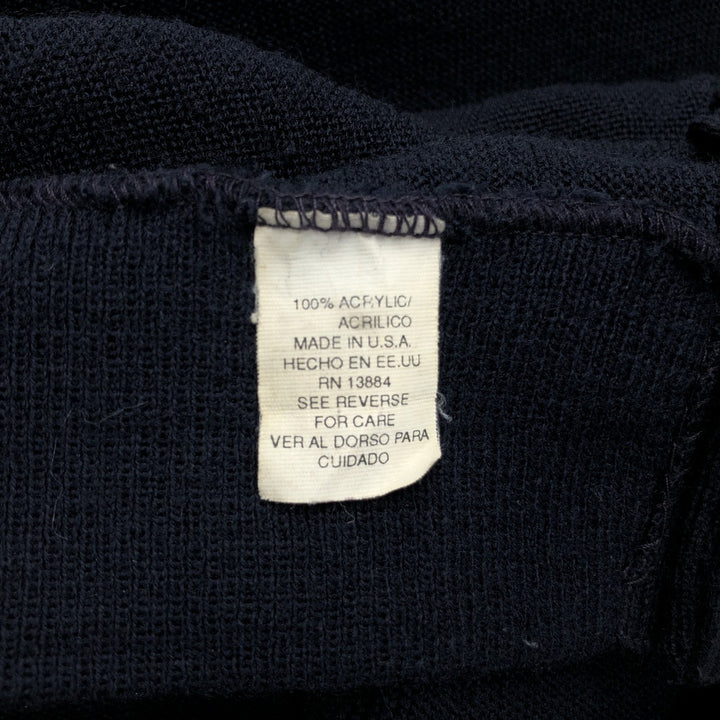 90'S IZOD acrylic knit cardigan, made in the USA, men's size L, vintage acrylic navy blue type Vintage Second Hand