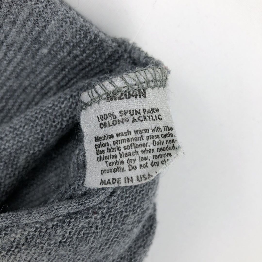 80s-90'S Jantzen Acrylic Knit Cardigan, Made in USA, Men's Size XL (Equivalent), Vintage Oron Acrylic gray type Vintage Second Hand