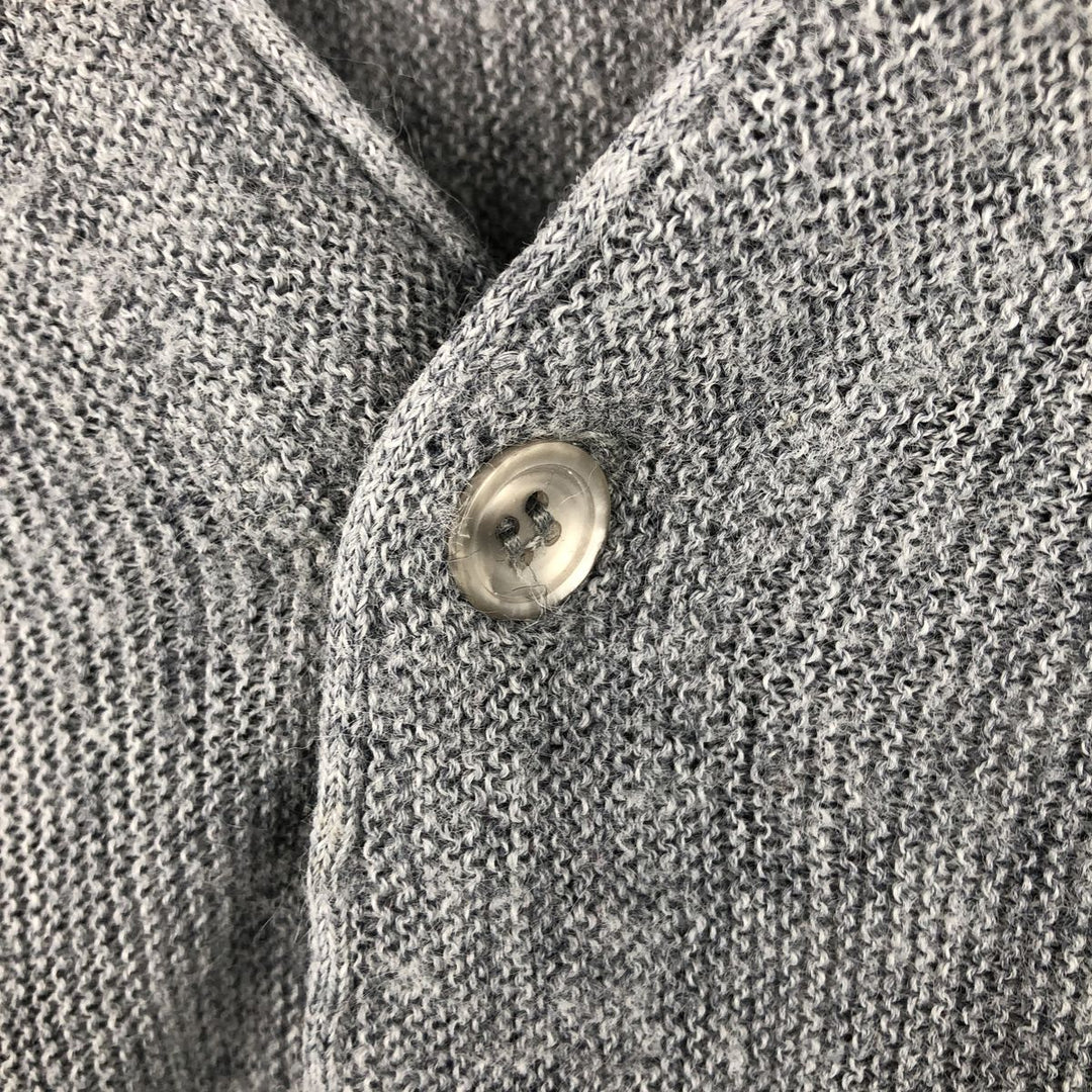 80s-90'S Jantzen Acrylic Knit Cardigan, Made in USA, Men's Size XL (Equivalent), Vintage Oron Acrylic gray type Vintage Second Hand