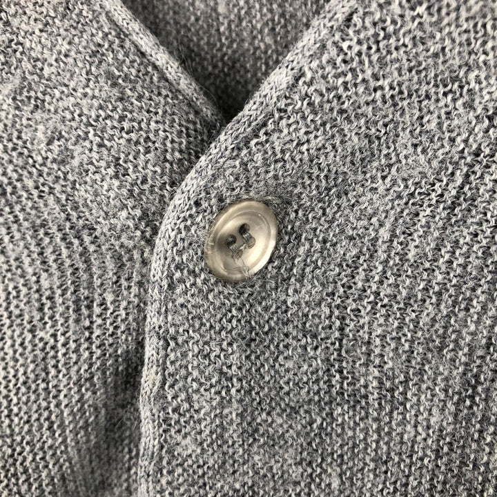 80s-90'S Jantzen Acrylic Knit Cardigan, Made in USA, Men's Size XL (Equivalent), Vintage Oron Acrylic gray type Vintage Second Hand