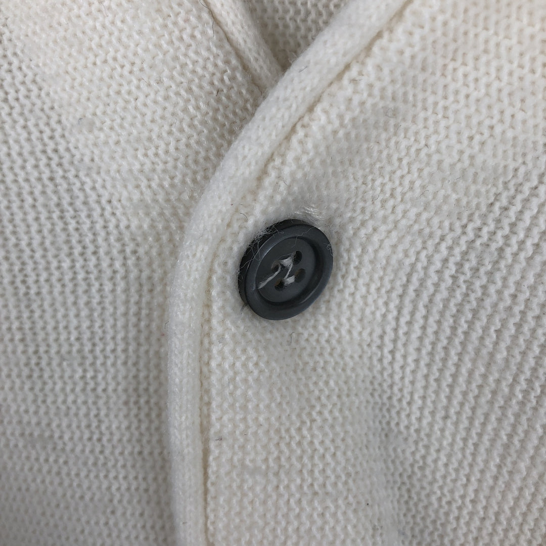 90'S Vintage Van Heusen Acrylic Knit Cardigan, Made in USA, Men's Size L acrylic pale white type Vintage Second Hand