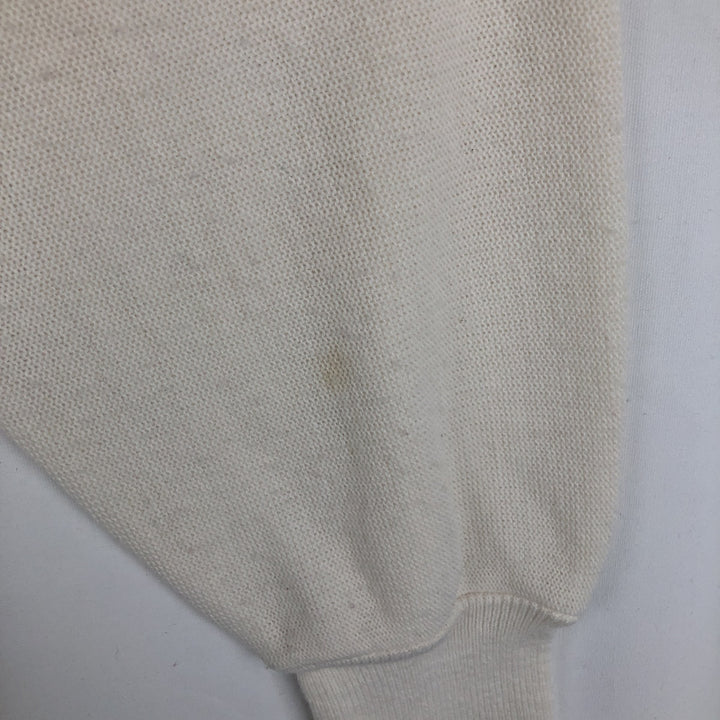 90'S Vintage Van Heusen Acrylic Knit Cardigan, Made in USA, Men's Size L acrylic pale white type Vintage Second Hand