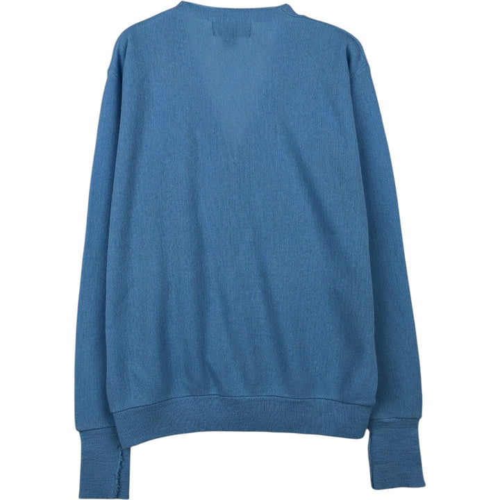 STEEPLECHASE Acrylic Knit Cardigan, Made in USA, Men's XL equivalent, Vintage. Oron Acrylic Blue type light blue Vintage Second Hand