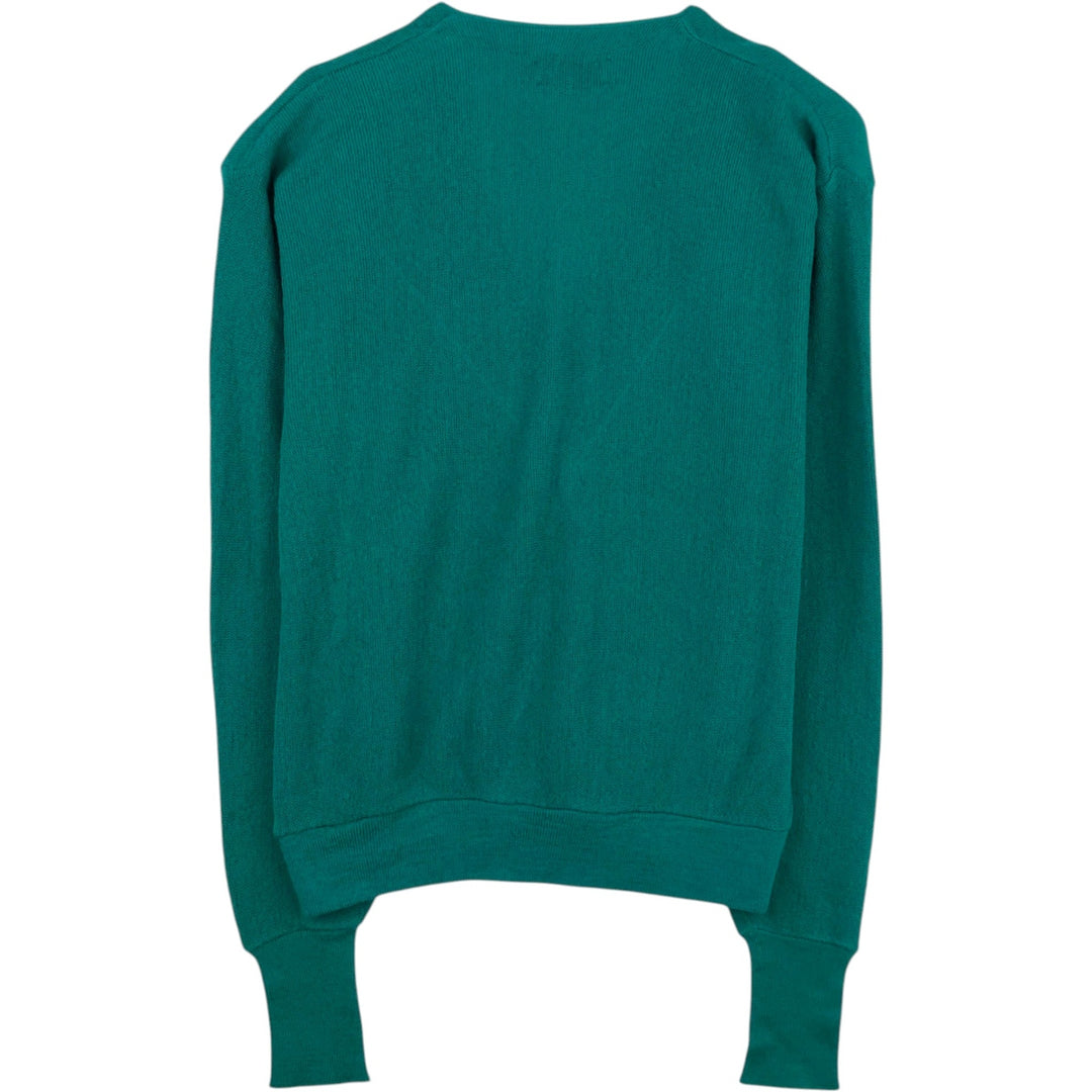 Vintage 80s-90'S Jantzen knit cardigan, made in the USA, size L, men's unclear Emerald green Vintage Second Hand