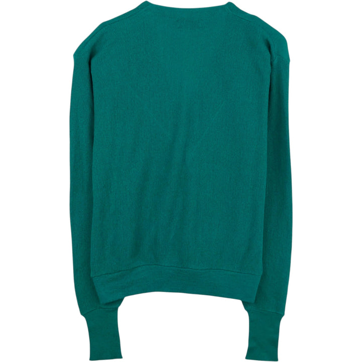 Vintage 80s-90'S Jantzen knit cardigan, made in the USA, size L, men's unclear Emerald green Vintage Second Hand