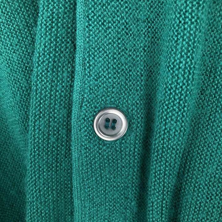 Vintage 80s-90'S Jantzen knit cardigan, made in the USA, size L, men's unclear Emerald green Vintage Second Hand