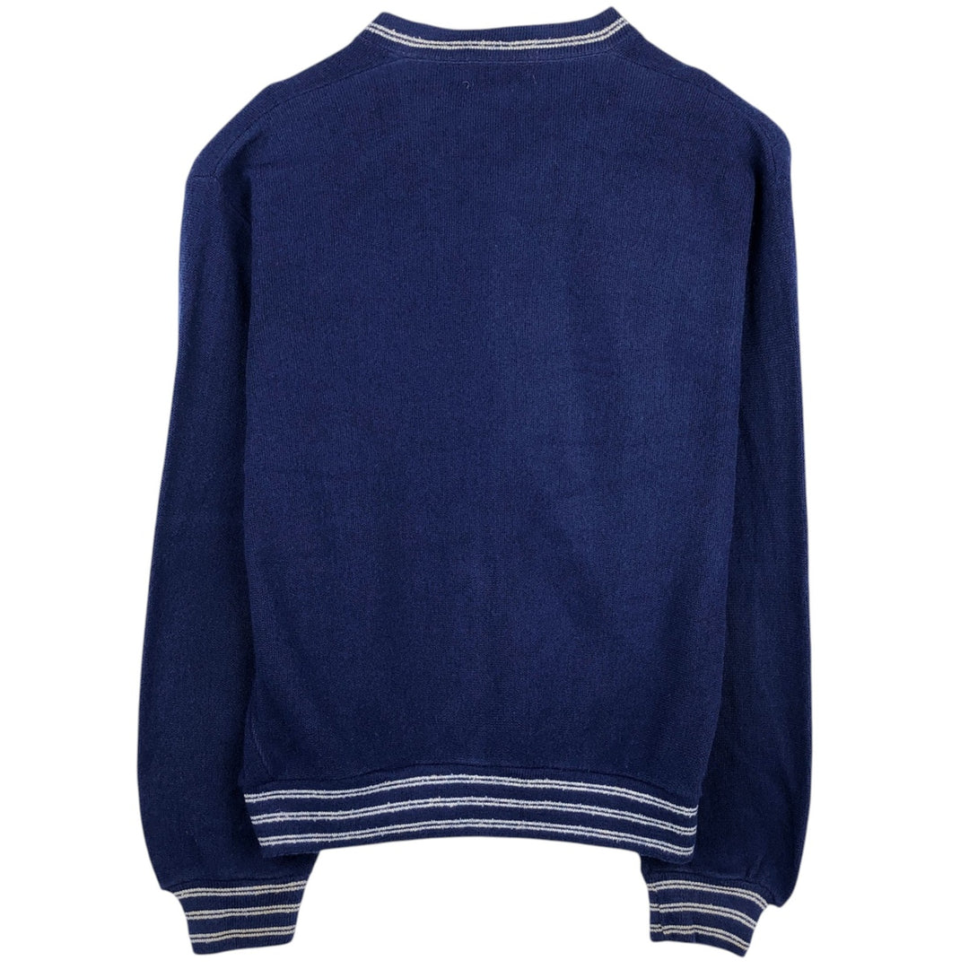 70s-80'S Munsingwear Gland Slam knit cardigan, men's size M equivalent, vintage. unclear navy blue type Vintage Second Hand