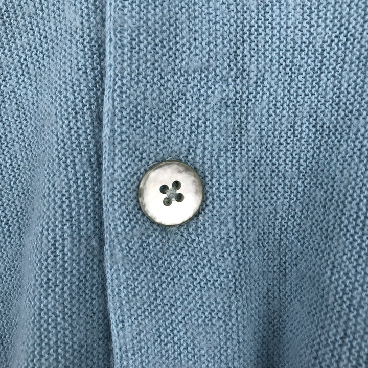 Vintage 1980'S Lord Jeff acrylic knit cardigan, made in the USA, size L, men's Oron Acrylic Blue type light blue Vintage Second Hand