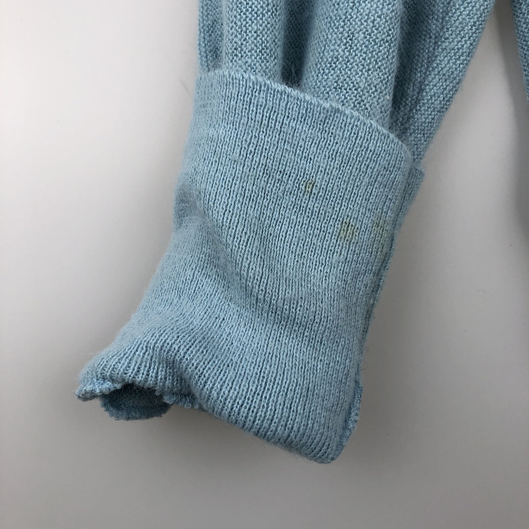 Vintage 1980'S Lord Jeff acrylic knit cardigan, made in the USA, size L, men's Oron Acrylic Blue type light blue Vintage Second Hand